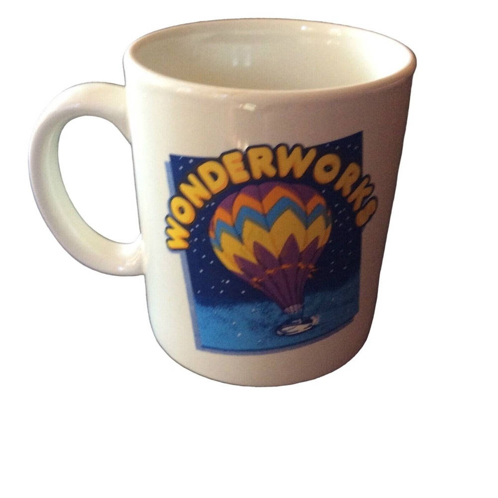 Wonderworks Hot Air Balloon Ceramic Mug Vintage 80s